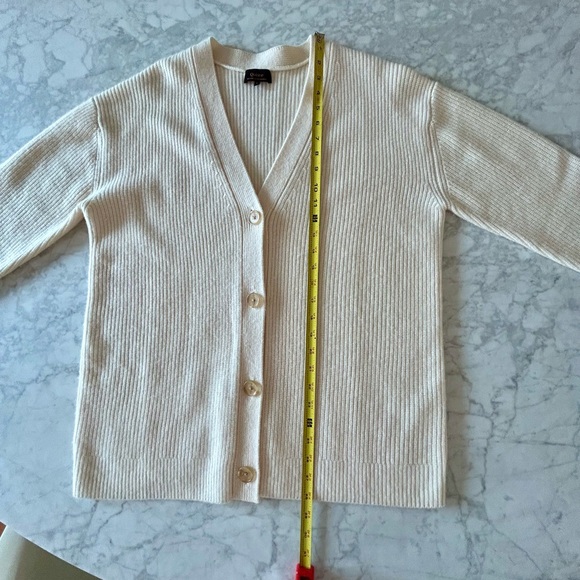 Quince Mongolian cashmere fisherman boxy cardigan sweater - Picture 6 of 8